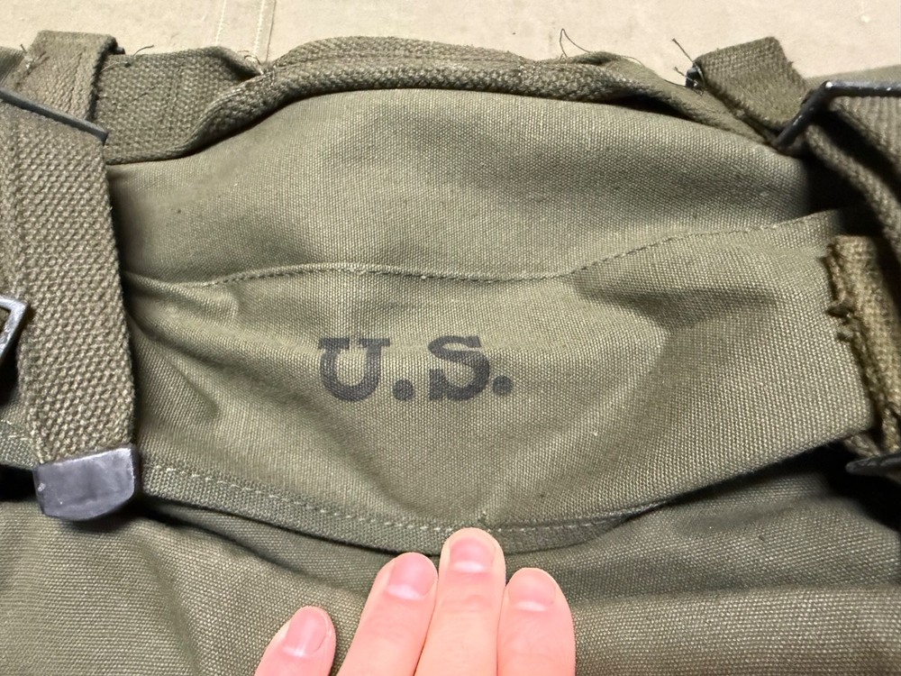 ORIGINAL POST WWII US ARMY INFANTRY M1945 LOWER COMBAT FIELD PACK-OD#7, 1951