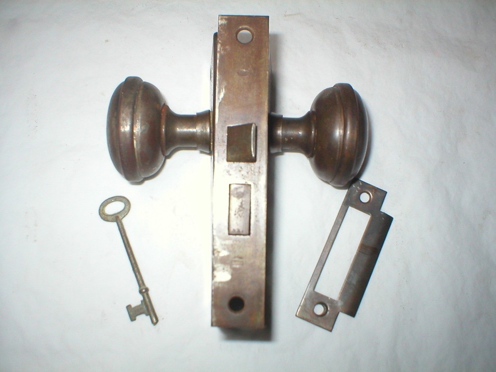 Antique Japanned Door Hardware