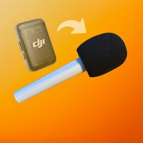 DJI Mic & DJI Mic 2 - Handheld Wireless Microphone Interview Adapter Handle