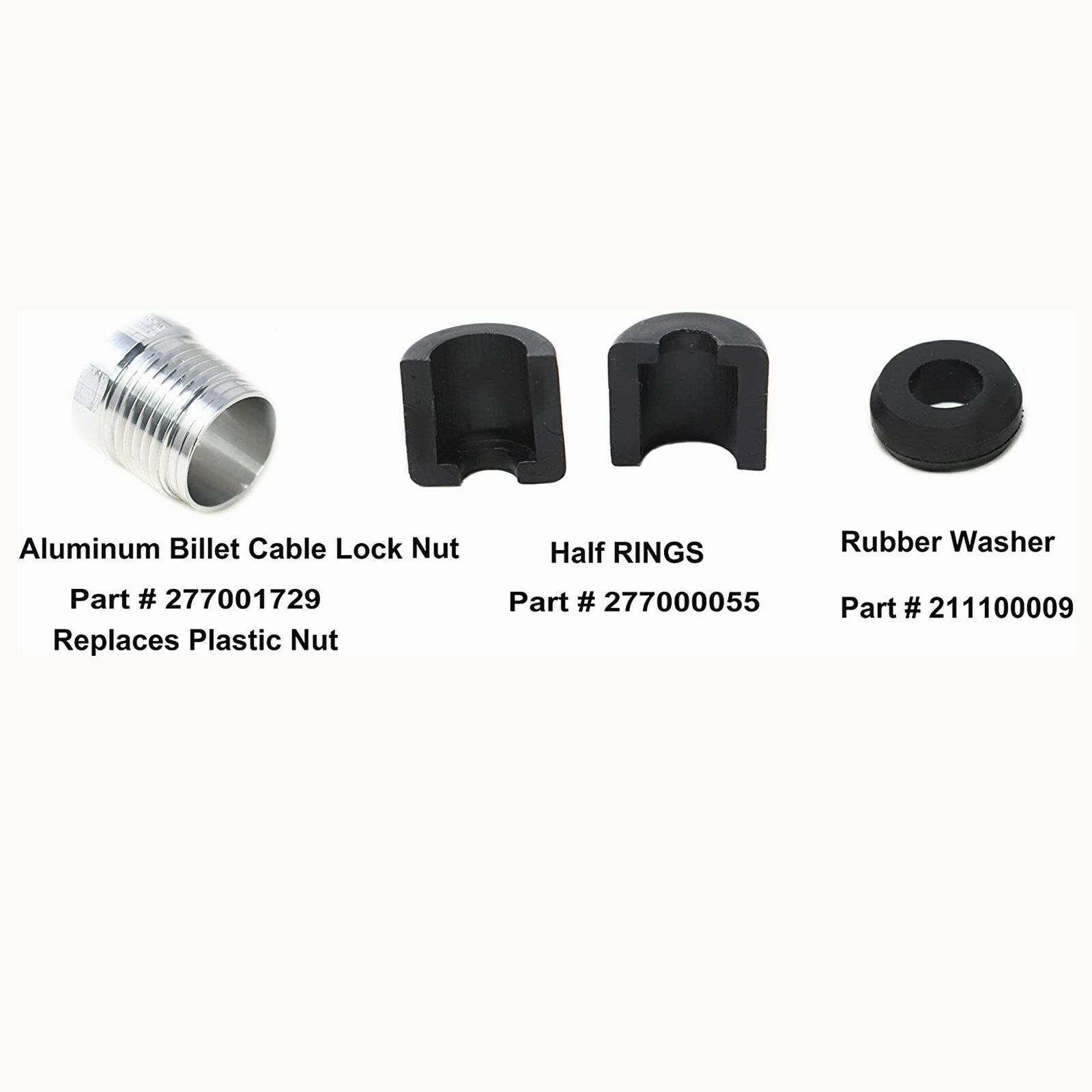 For Sea Doo Billet Reverse Cable Lock Nut Seal & Half Ring Kit 4 Tec GTX RXP GTI