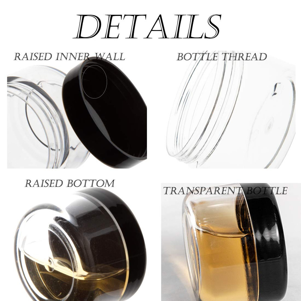 3 Gram Sample Containers with Lids, 50 Count Tiny Sample Jars, 3ML Makeup Cosmet