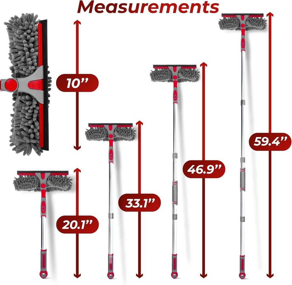 DSV Standard Squeegee Window Cleaner Tool 2-in-1 Window Squeegee for Window Clea