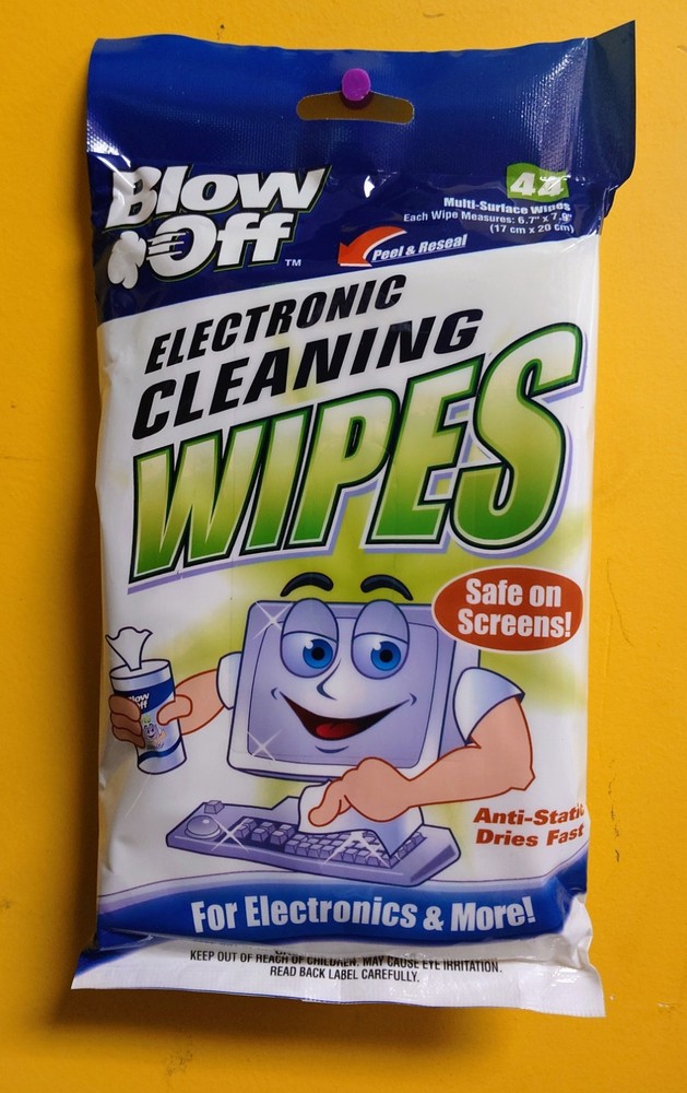 Blow Off Multi-Surface Electronic Cleaning Wipes Anti-Static Dries Fast 44 Count