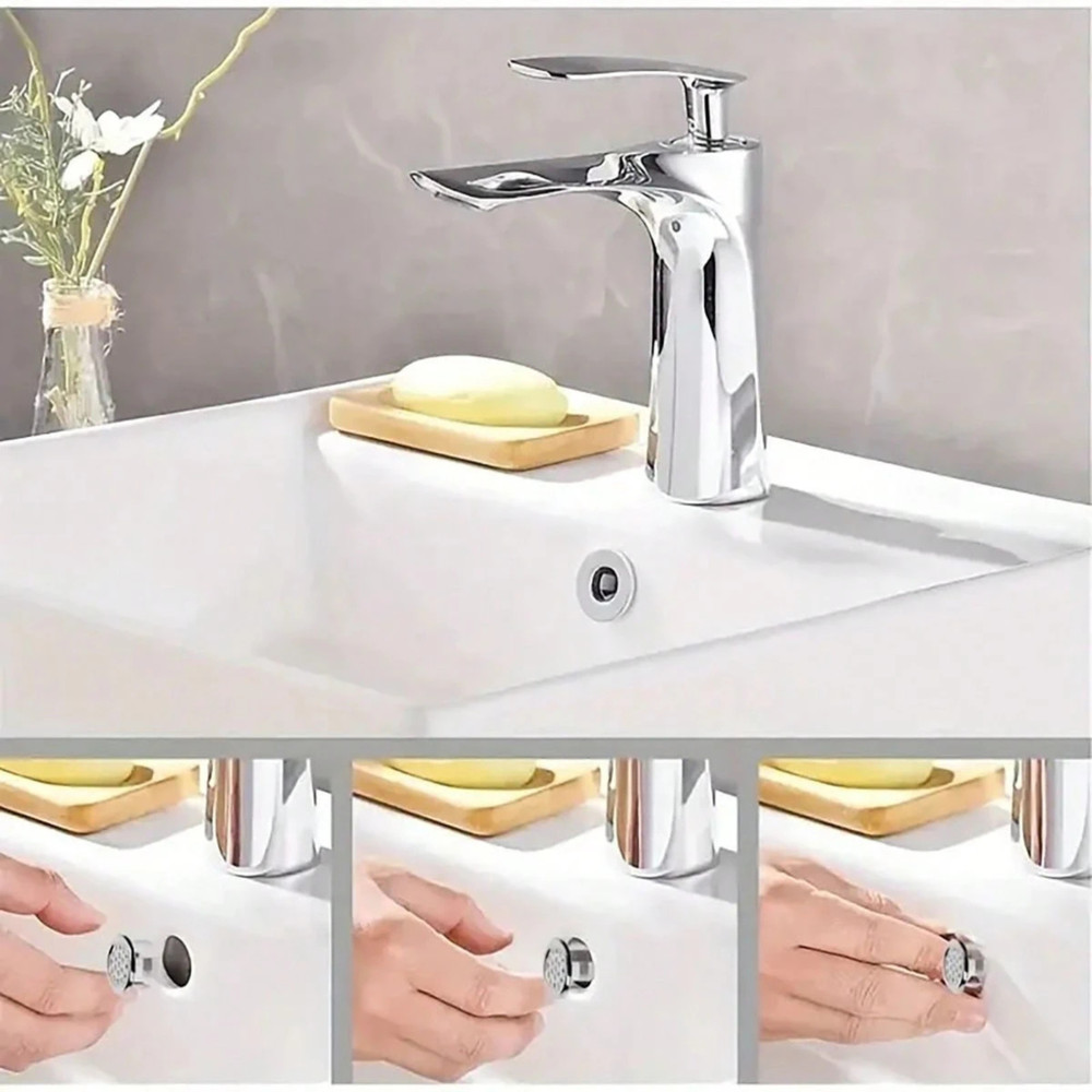 4pcs/Pack Bathroom Kitchen Basin Sink Cover Ring Round Drain Cap Replacement