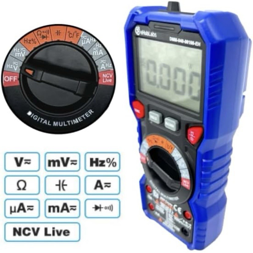 Digital Multimeter TRMS 6000 fast auto range voltmeter Current Resistance CATIII