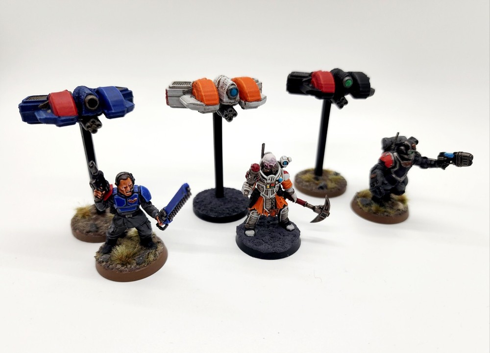3d Printed Miniatures Gunhawk War Drones 40K Proxy Terrain for Tabletop Gaming