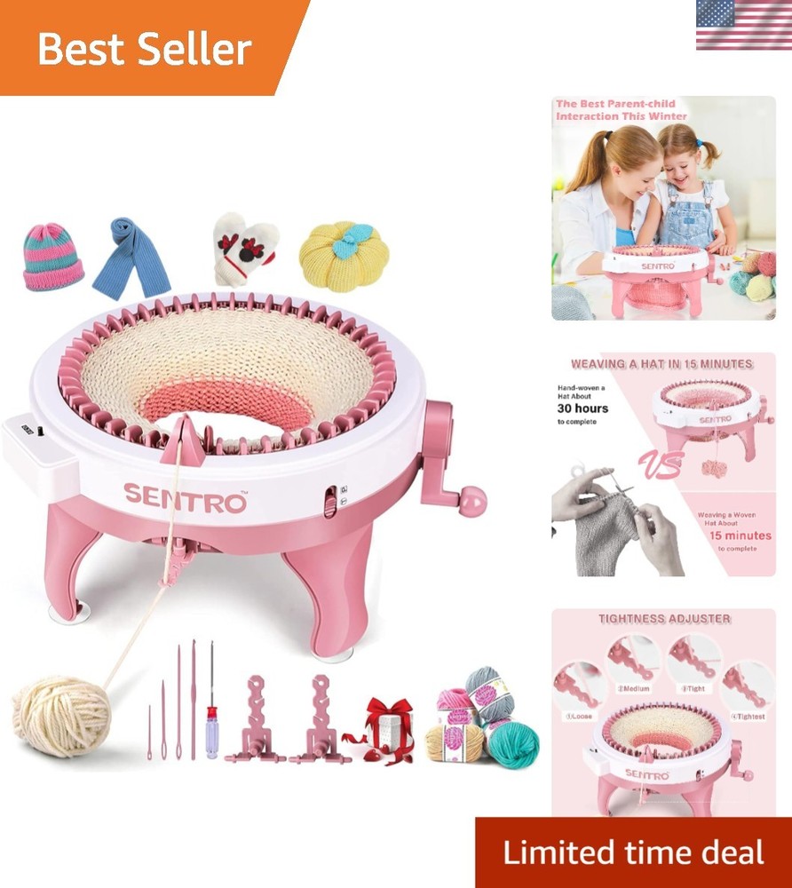 Creative Knitting Kit: 48 Needle Machine for Quick and Easy Handmade Accessories