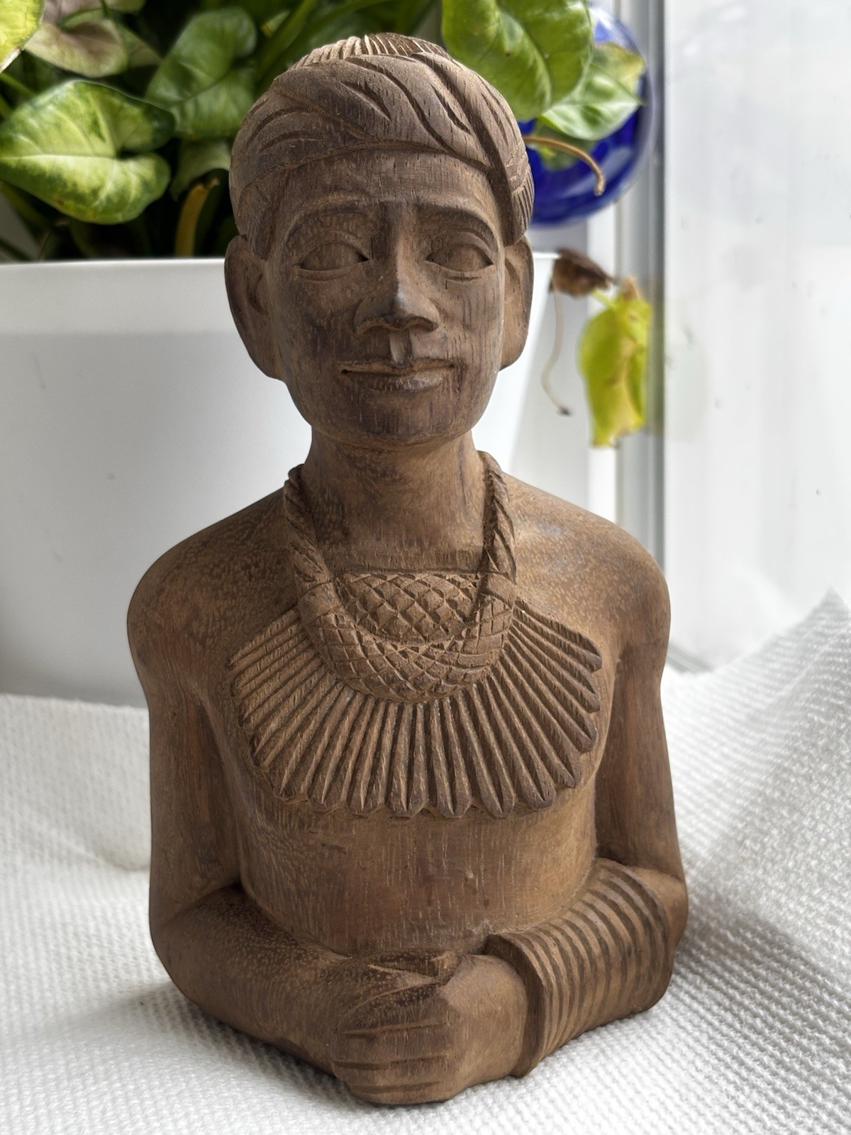 Vintage Hand Carved Figure Native Warrior