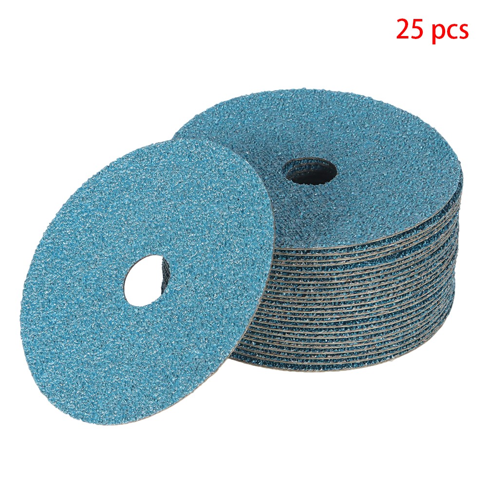 36 Grit 25Pack 5" x 7/8" Zirconia Resin Fiber Grinding And Sanding Discs