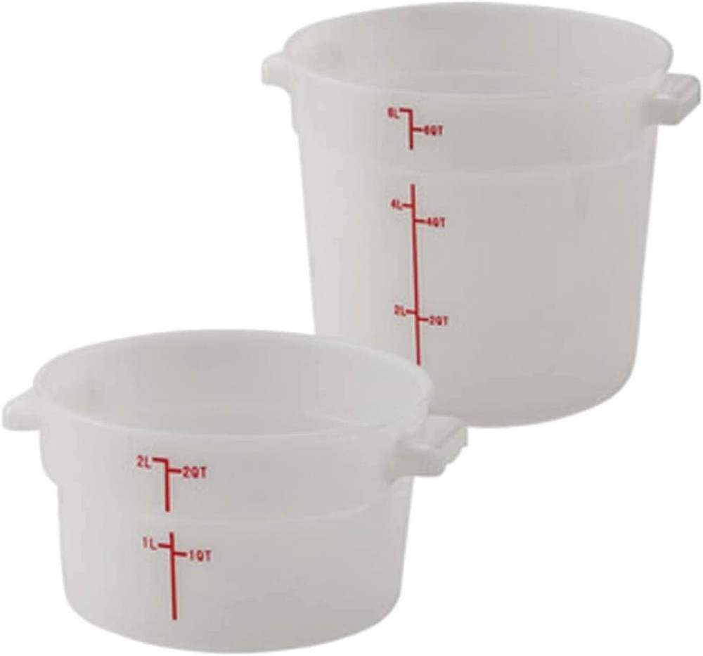 Winco PPRC-1W RoundFoodStoragePP, Medium, White