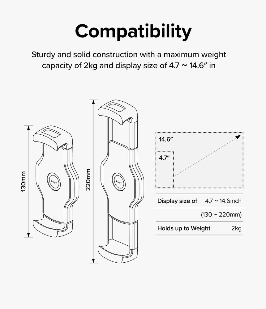 Phone Tablet Holder Clamp Desk Mount for IPhone IPad Adjustable 360 Rotation