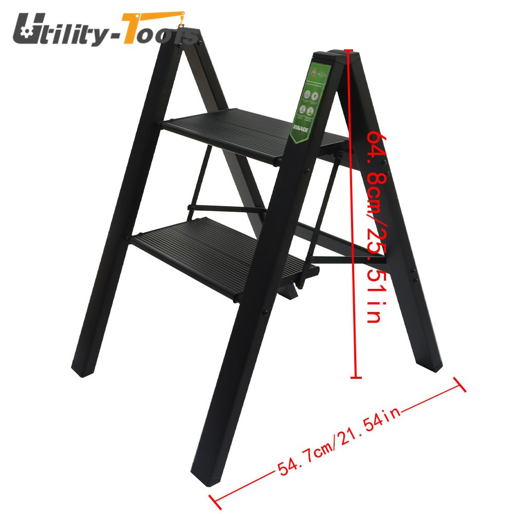 Portable 2 Step Ladder Non-slip Folding Platform Stool 330lbs Load Capacity