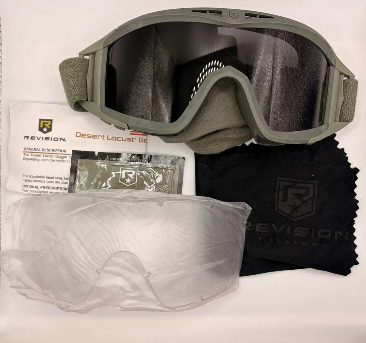 Revision Desert LOCUST US Military Goggle Foliage Green 4240-01-547-6218 NEW