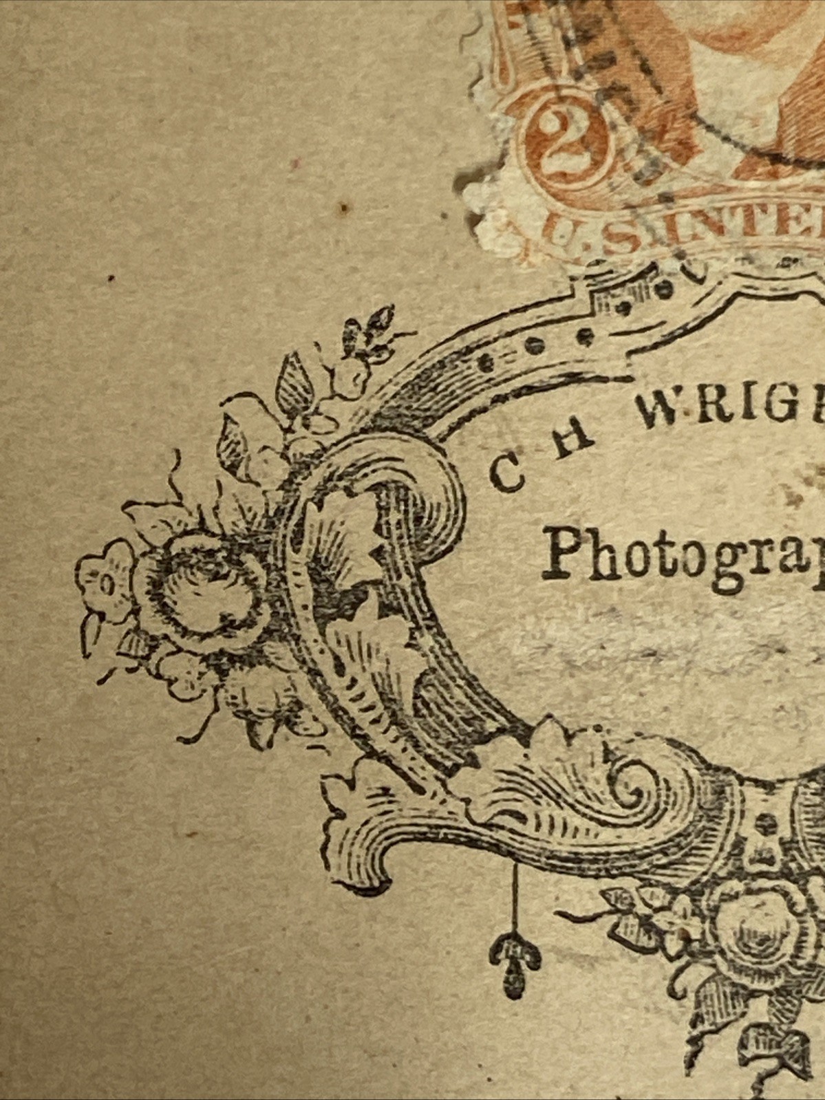 CDV Abraham Lincoln 1862 Stamp C.H. Wright Authentic Original Rare ￼