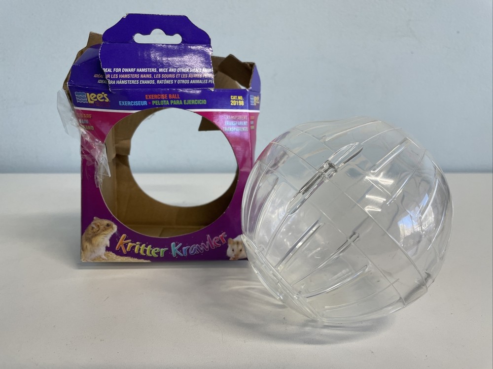 Lee's Kritter Krawler Mini Exercise Ball 5" Clear Open/Return