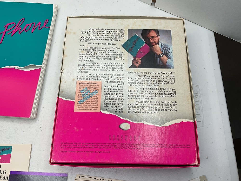 MicroPhone Communicate Software For Apple Macintosh 3.5 Floppy Software Venture