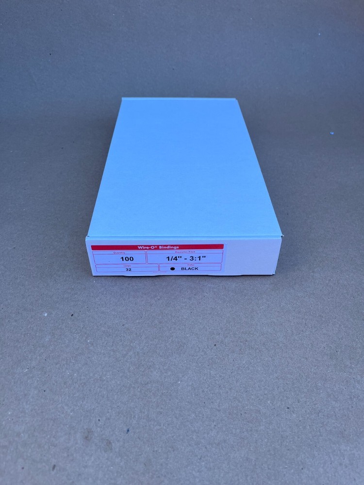Wire O' Bindings, 32 loop Silver 27014, Partial Box 85/100 pcs size 1/4" - 3:1"