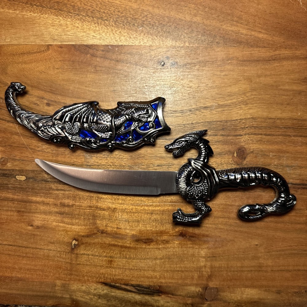 10” Dragon Display Knife - Blue