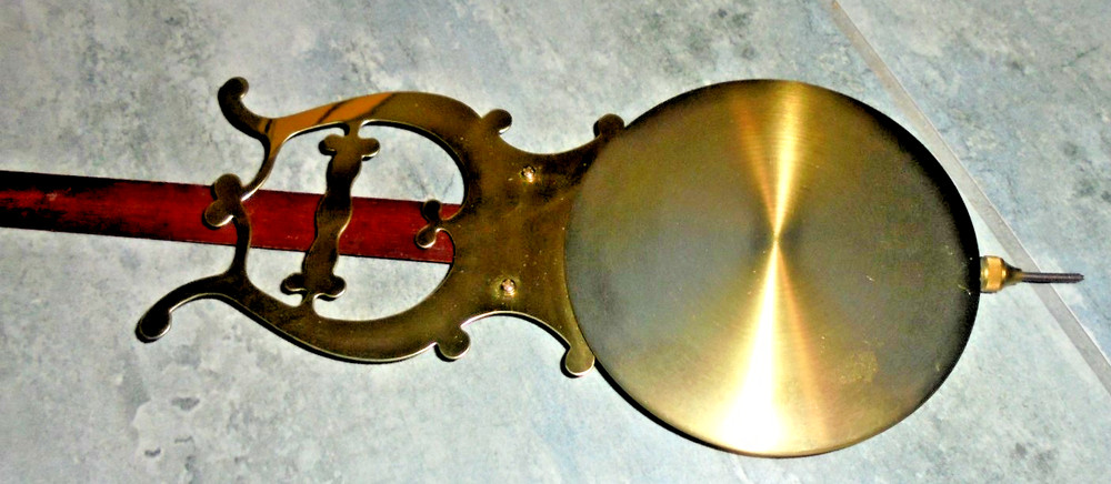 Ridgeway Regulator Authentic Clock Pendulum (2 prong hook) 32 1/4 long x 4.5 in.