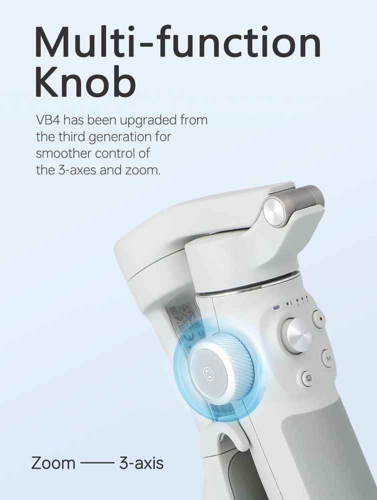 Feiyu VB4 Smartphone Gimbal Stabilizer for iPhone Android Foldable Selfie Stick