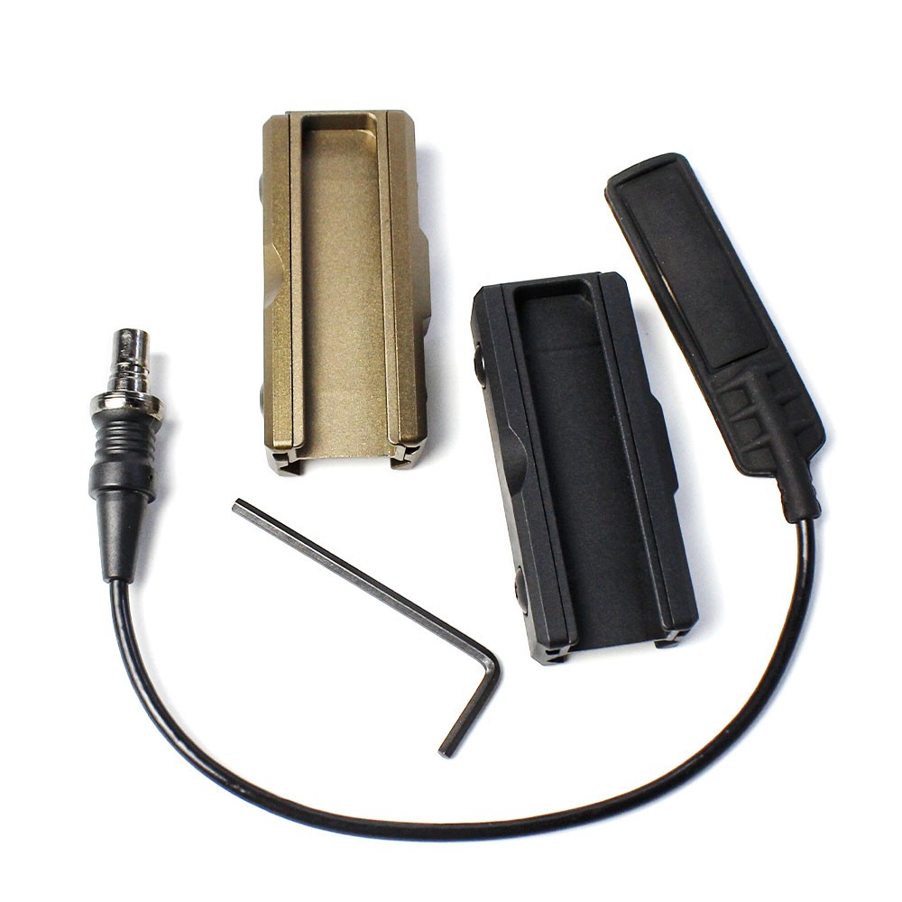 Tactical Flashlight Remote Pressure Pad Switch + Protector Panel Fit 20mm Rail