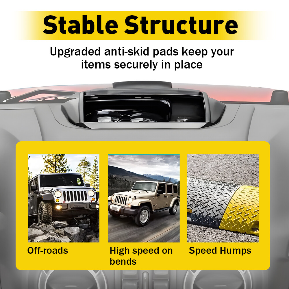 Interior Dashboard Storage Box Holder For Jeep Wrangler JK 2012-2017 Accessories