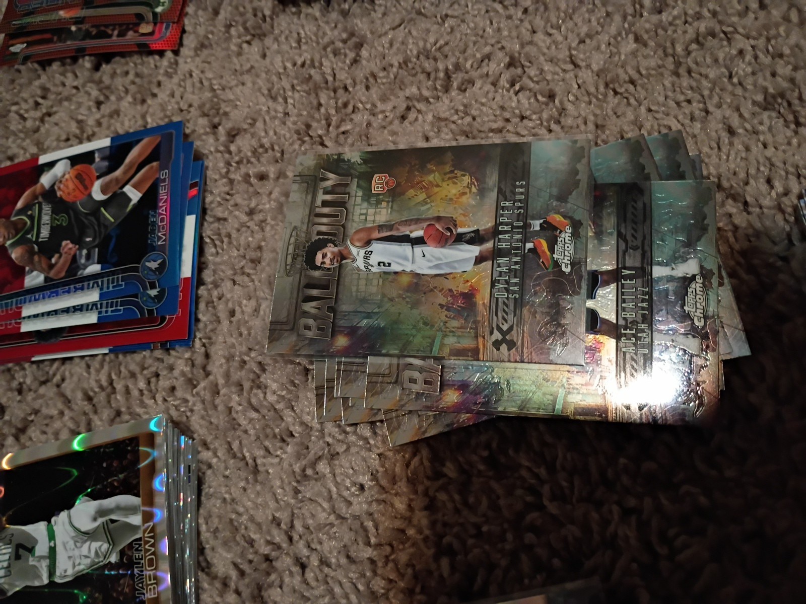 2025-26 Topps Chrome Basketball Parallel Insert Lot Knueppel LeBron Aprox 350