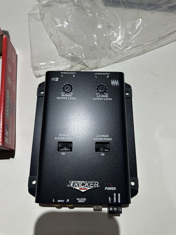 Kicker KX2 Two-Way Active Crossover Single Processor High Pass, 40-300hz