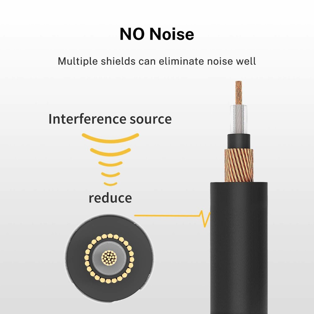 Donner 6 Pack 6" Effects Pedal Patch Cables Noiseless 1/4" Right Angle Lead