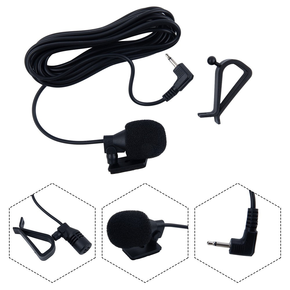 Microphone Black Replacement Vehicle Windproof Car Electronics Accessories