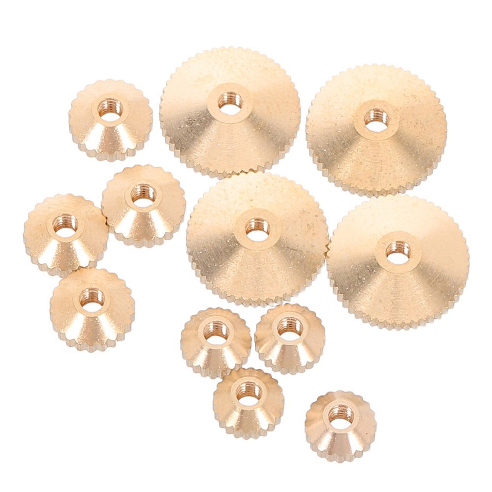 12 Pcs Clock Movement Nuts Brass Assortment Fixing Nuts for Quartz Clocks