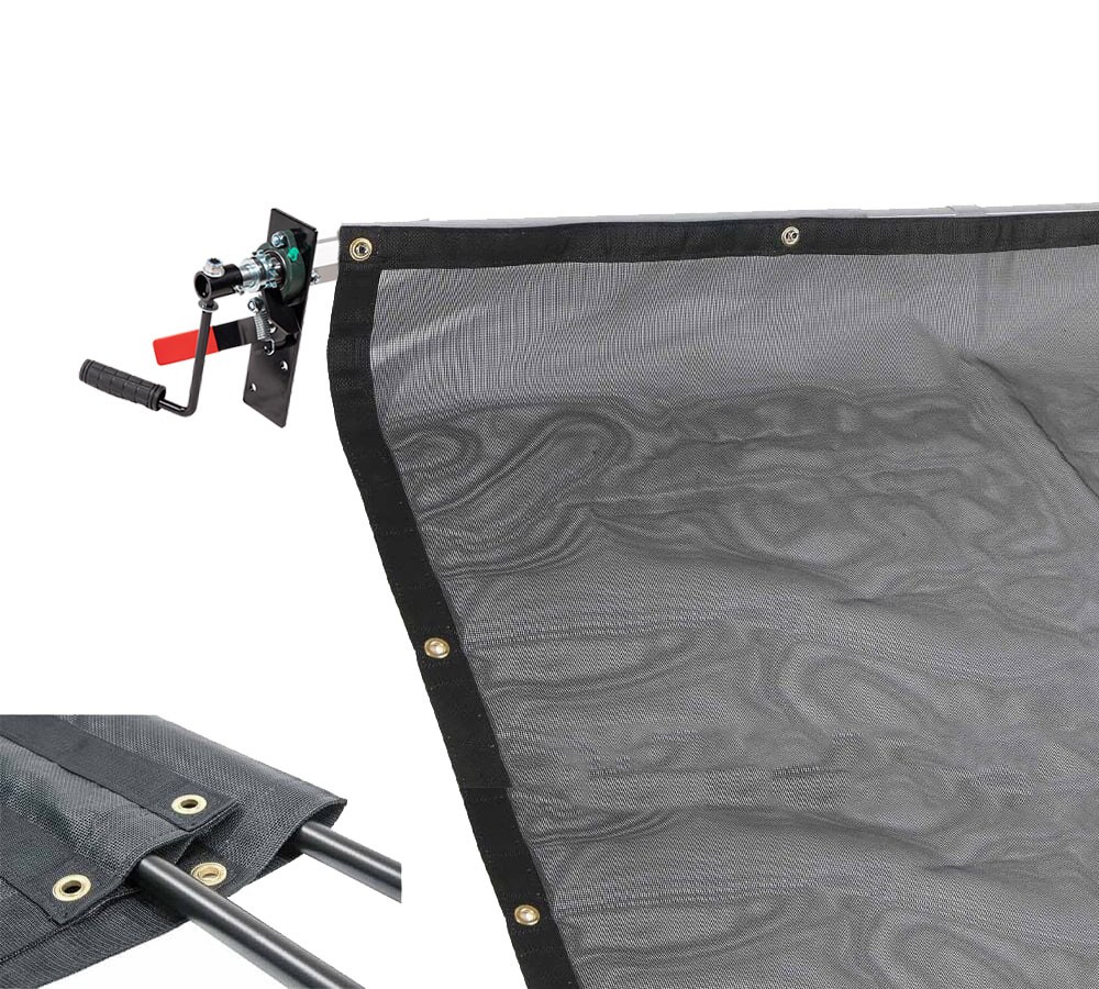 DTR DUMP Trailer PVC Mesh Tarp Kit w/ 6' x 14' PVC Mesh Tarp Double Pocket