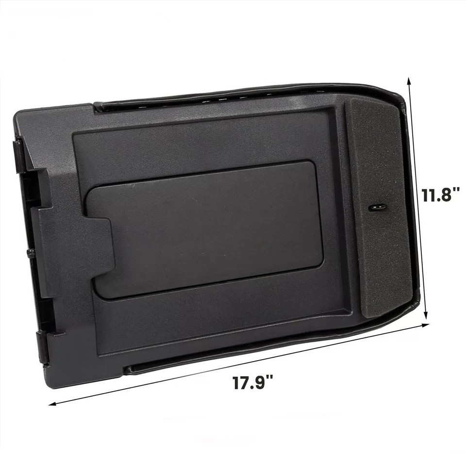 Center Console Lid Kit Arm Rest for 99-07 Chevy Silverado GMC Sierra Black 1999