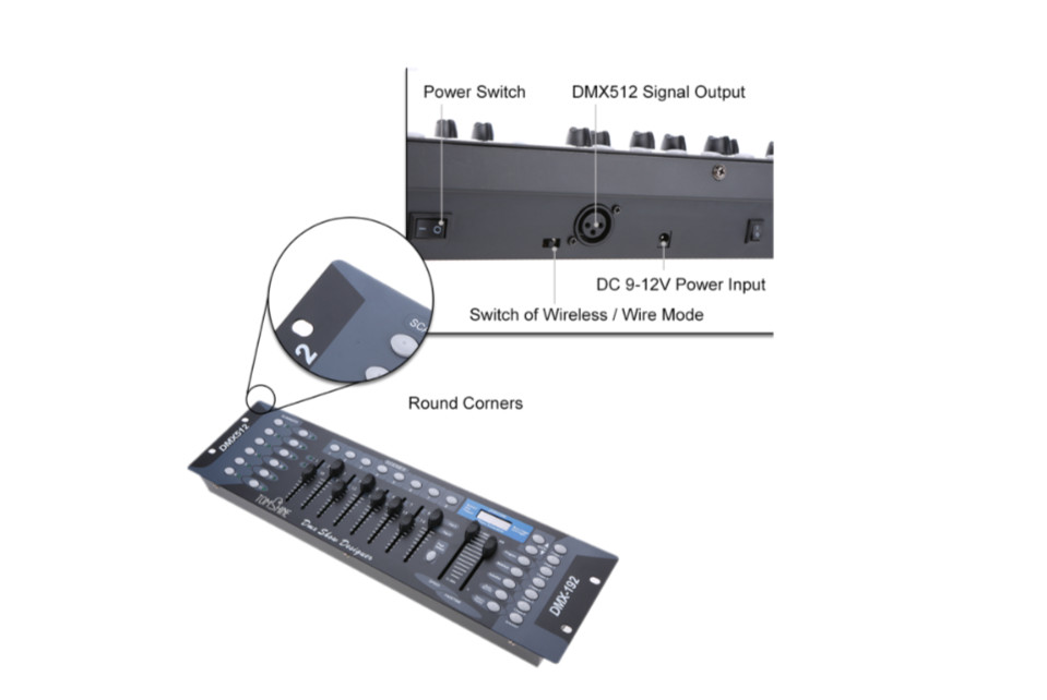 Tomshine 192 Channels Stage Light DMX512 Wireless Controller Console