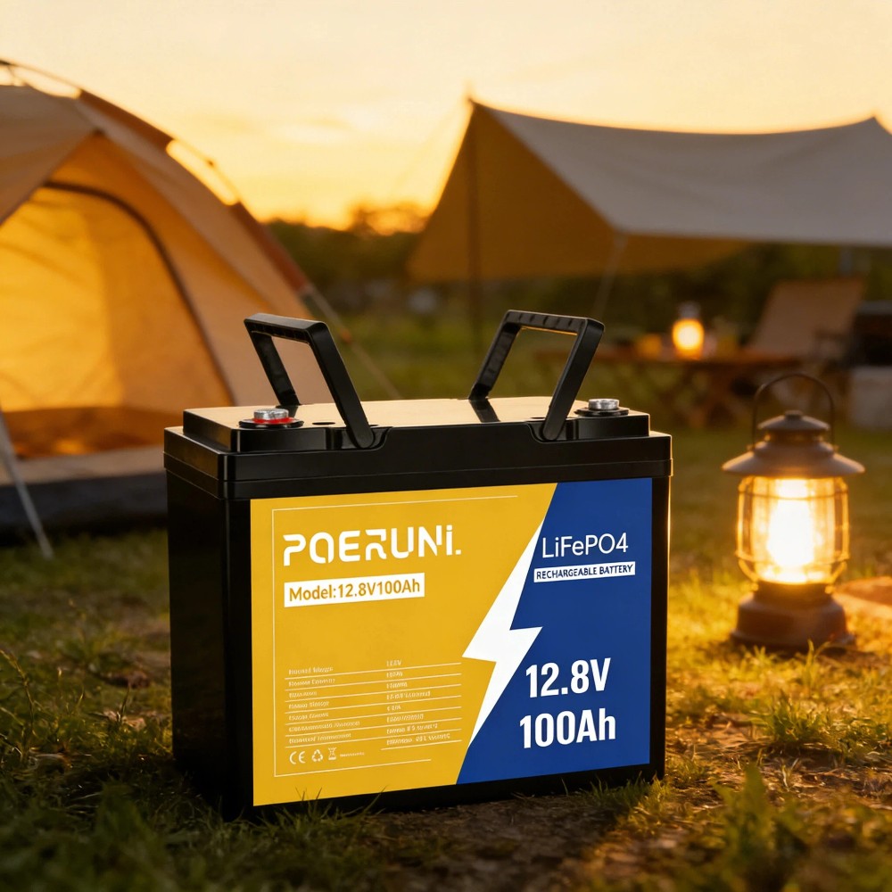 12V 100Ah LiFePO4 Lithium Battery Built-in BMS Cycle Deep for Solar RV Off-grid