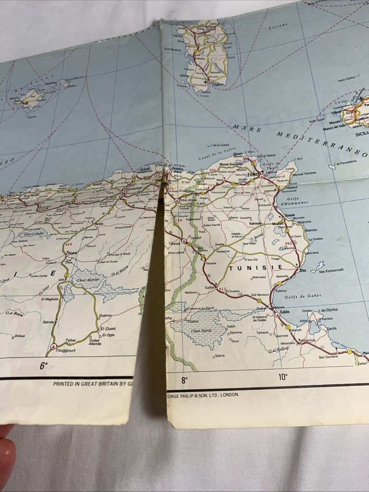 1978 Europa Map, BP/Trafalgar Tours