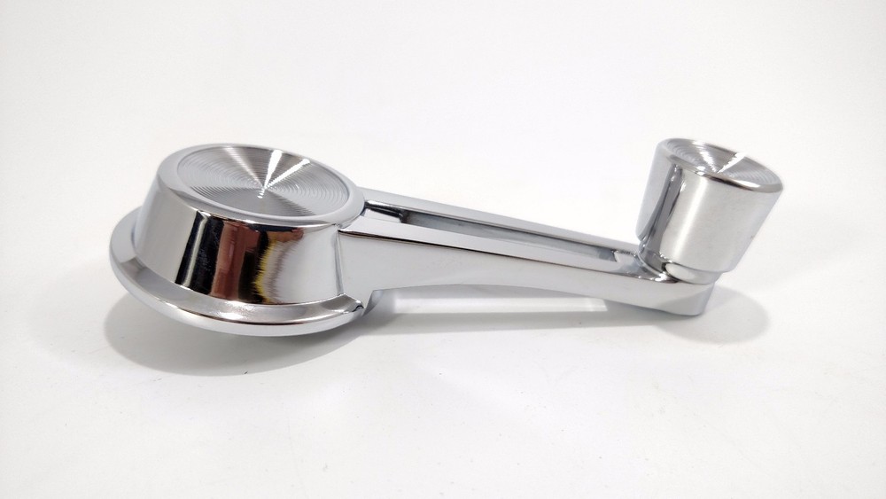 Pair 1961-66 Chevy Chrome Door Window Crank Handles Double Arm Chrome Knobs