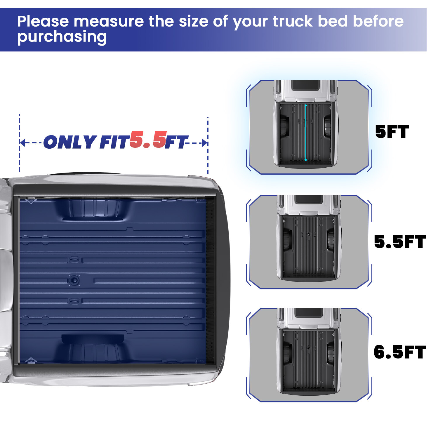 New 5.5FT Tonneau Cover For 2015-2025 Ford F150 F-150 66" Truck Short Bed