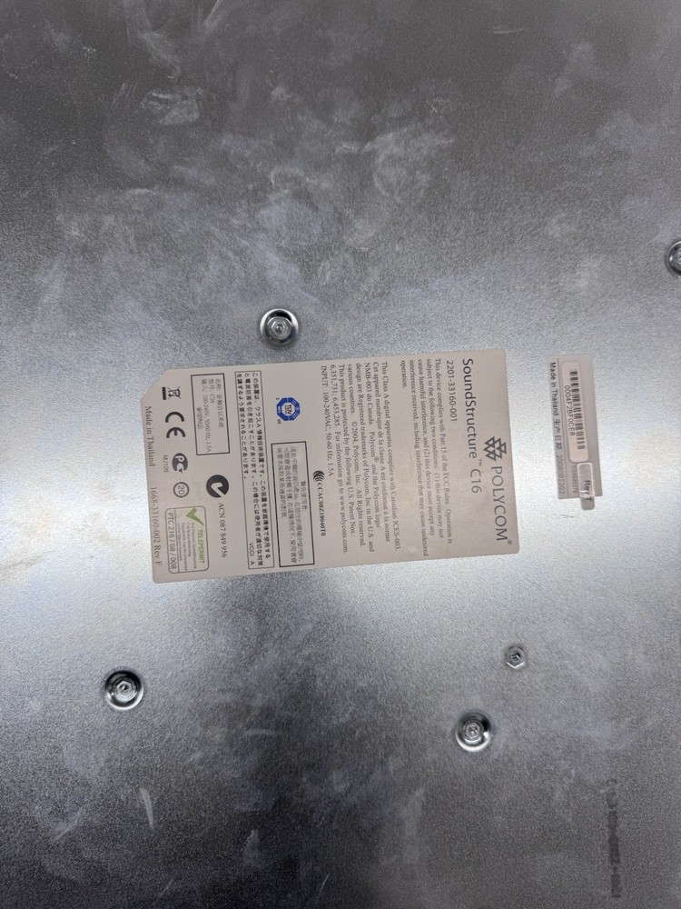 Polycom SoundStructure C16 Audio Mixer Conference Processor w/Cables-Powers On