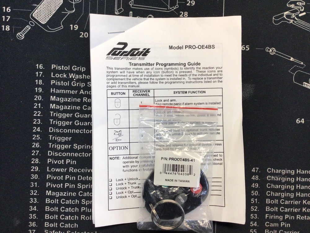 Audiovox PRO-OE4BS replacement remote NEW.