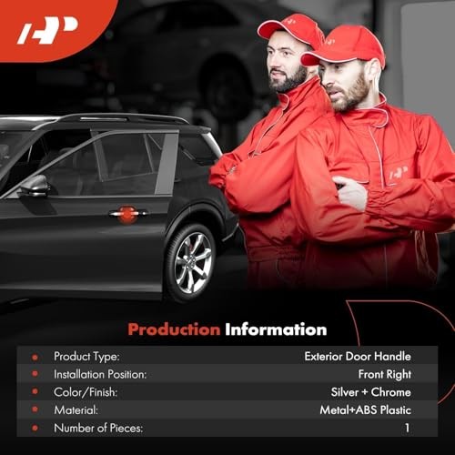 - Front Passenger Side Exterior Door Handle - Compatible Front Right Chrome