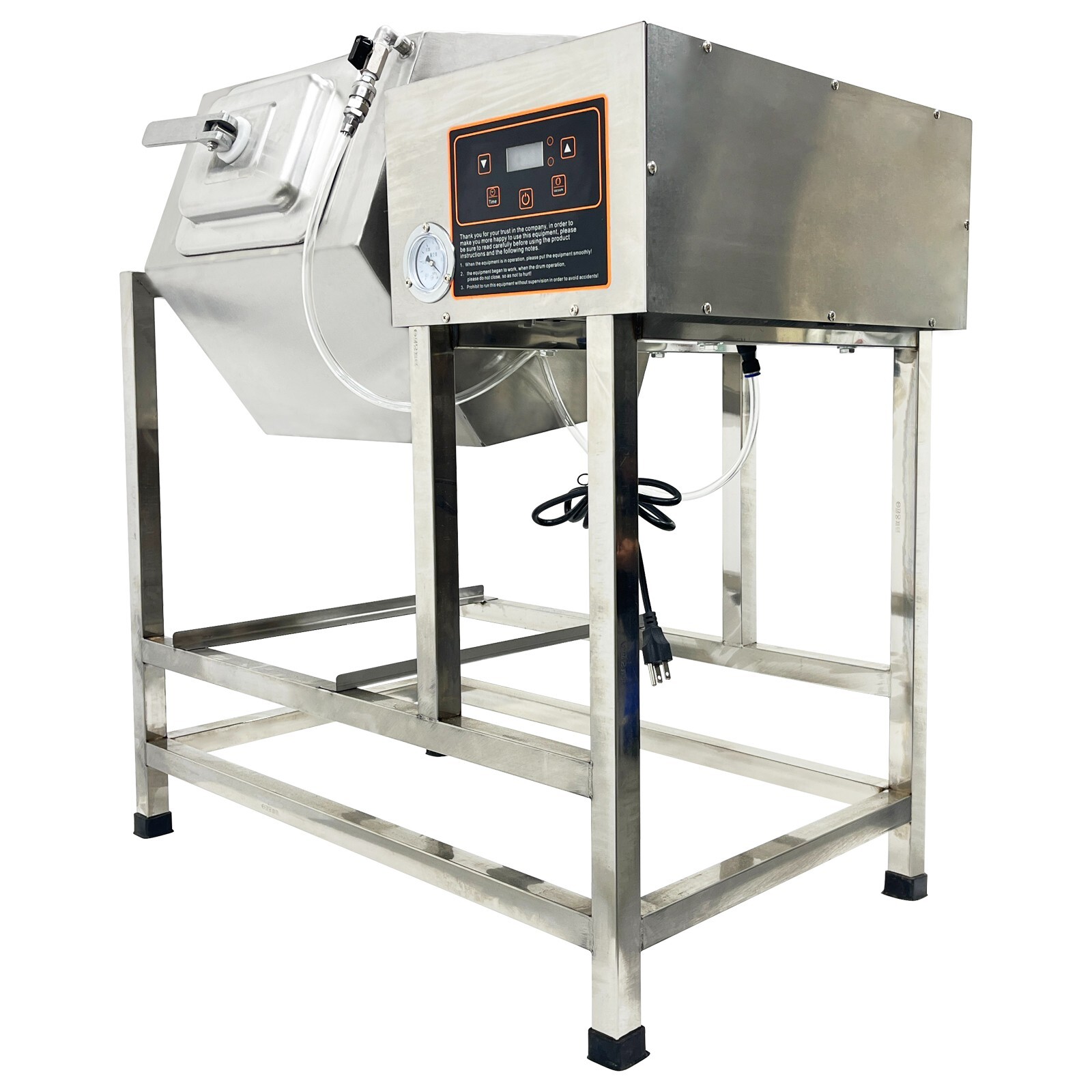 USED -70L Vacuum Tumbler Marinator Meat Vegetable Marinate Machine Tilted Hopper
