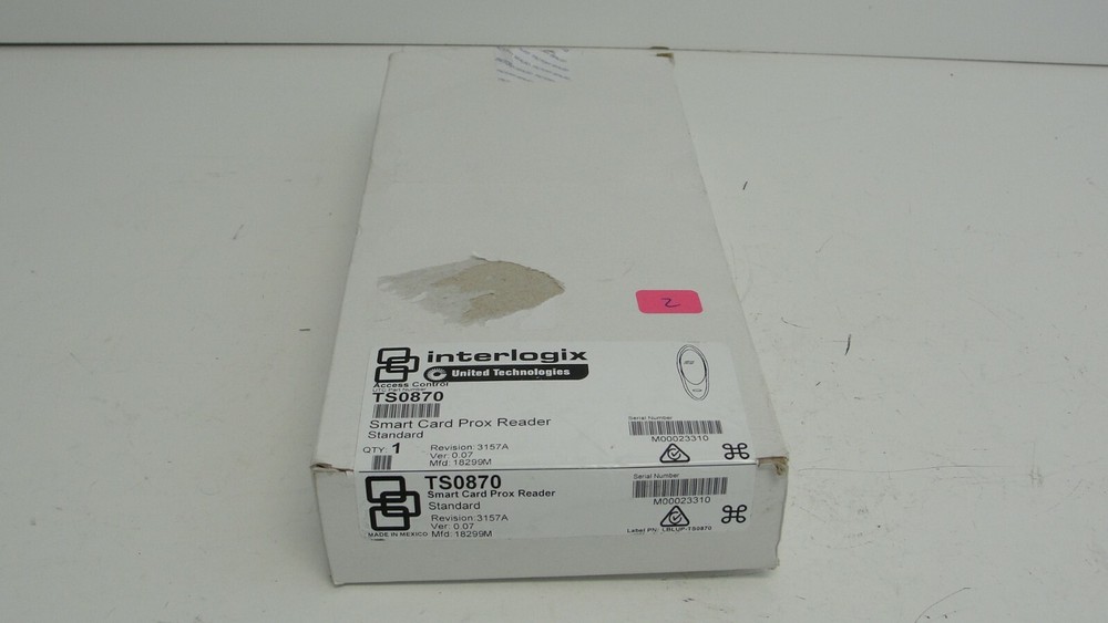 United Technologies interlogix TS0870 smart card prox reader new