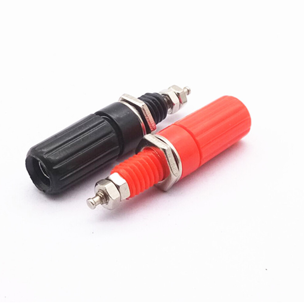 10Pcs Binding Post M8 Thread Amplifier Connector Banana Plug Jack Socket