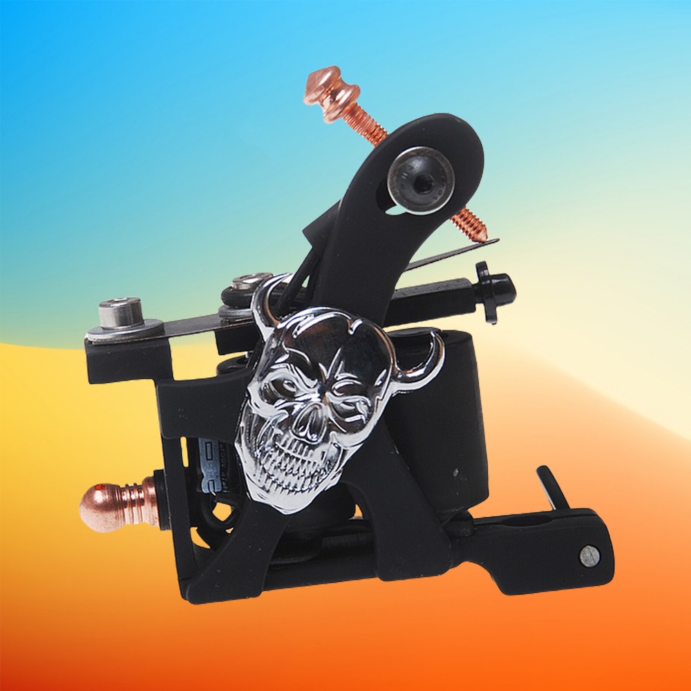 Coil Tattoo Machine Cast Iron Frame for Beginner 10 Wrap Shader 404-D