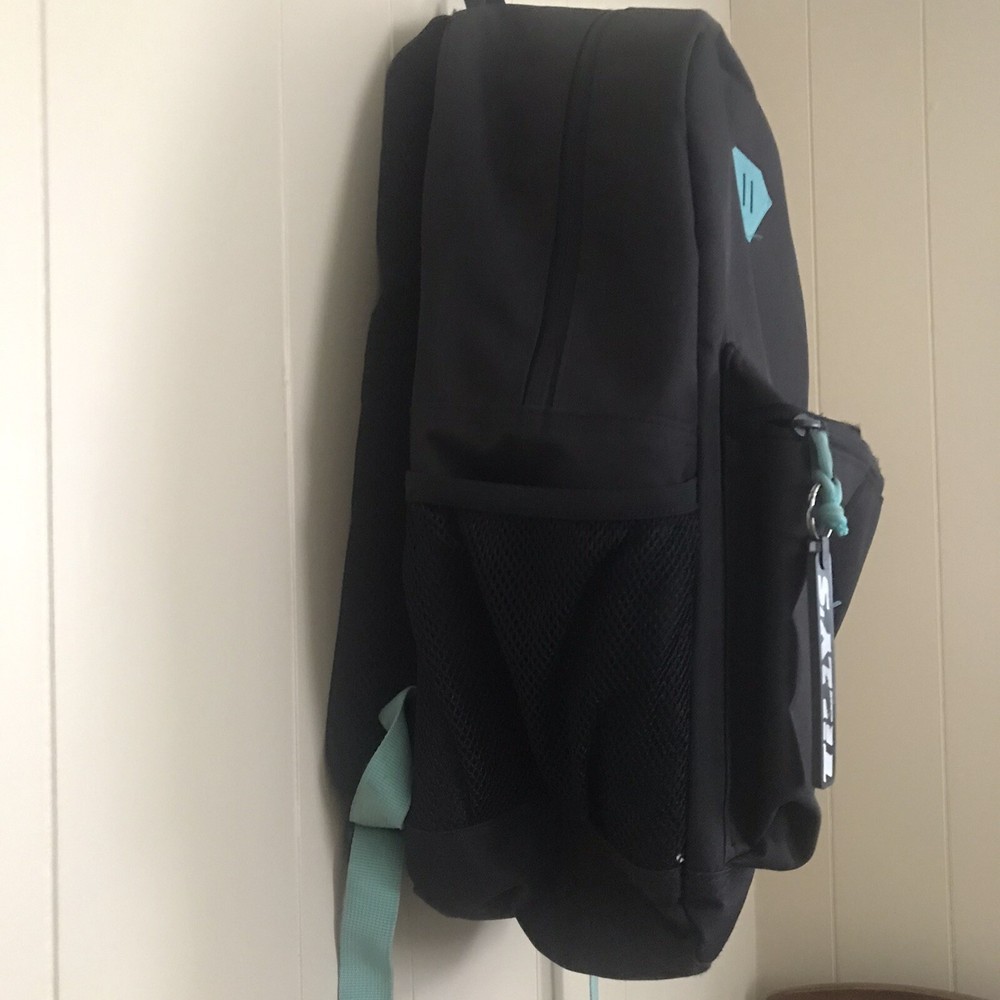 Tilly's Diamond Backpack Black Day Pack School Back Pack Laptop Bag