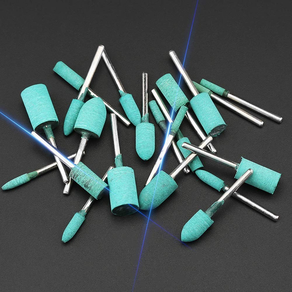 Efficient 100pcs Assorted Rubber Grinding Heads for Smooth Polishing Tasks