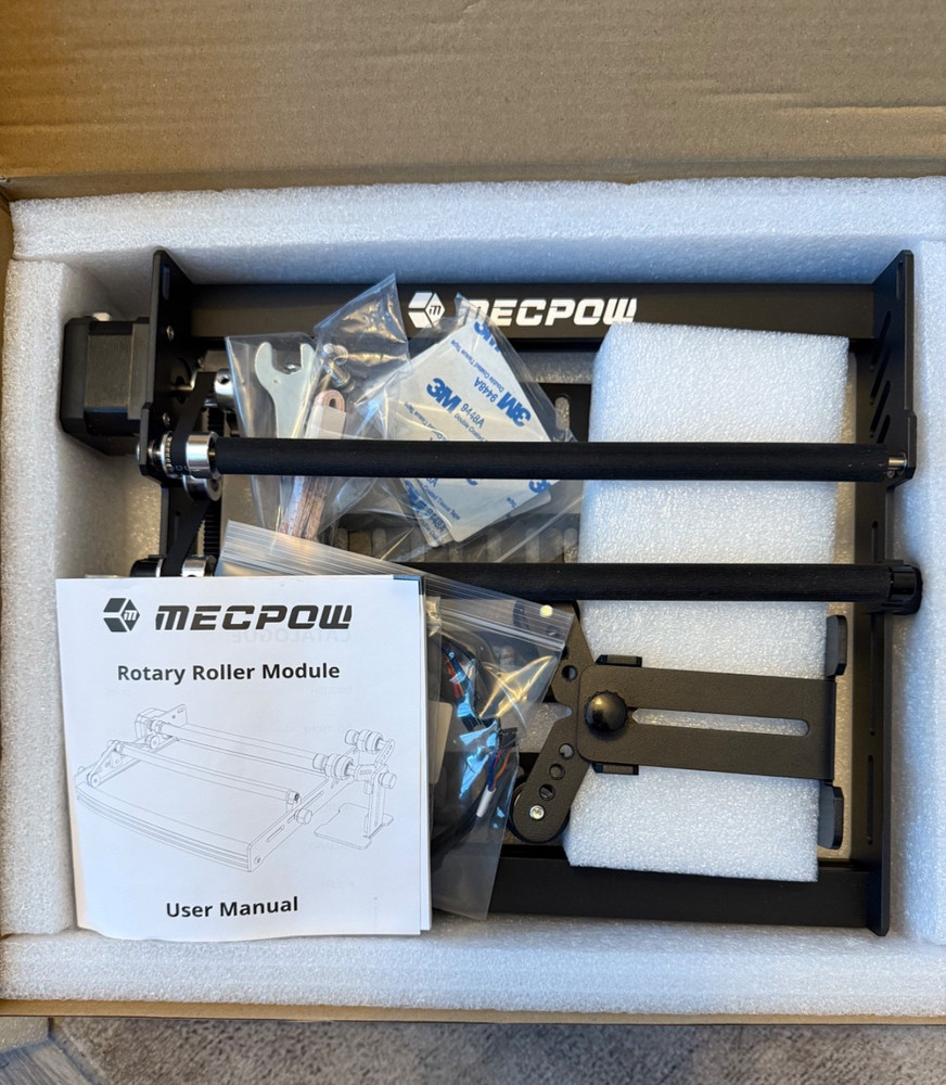 Mecpow G3 Pro Laser Rotary Roller for Engraving Round Objects with Adjustable