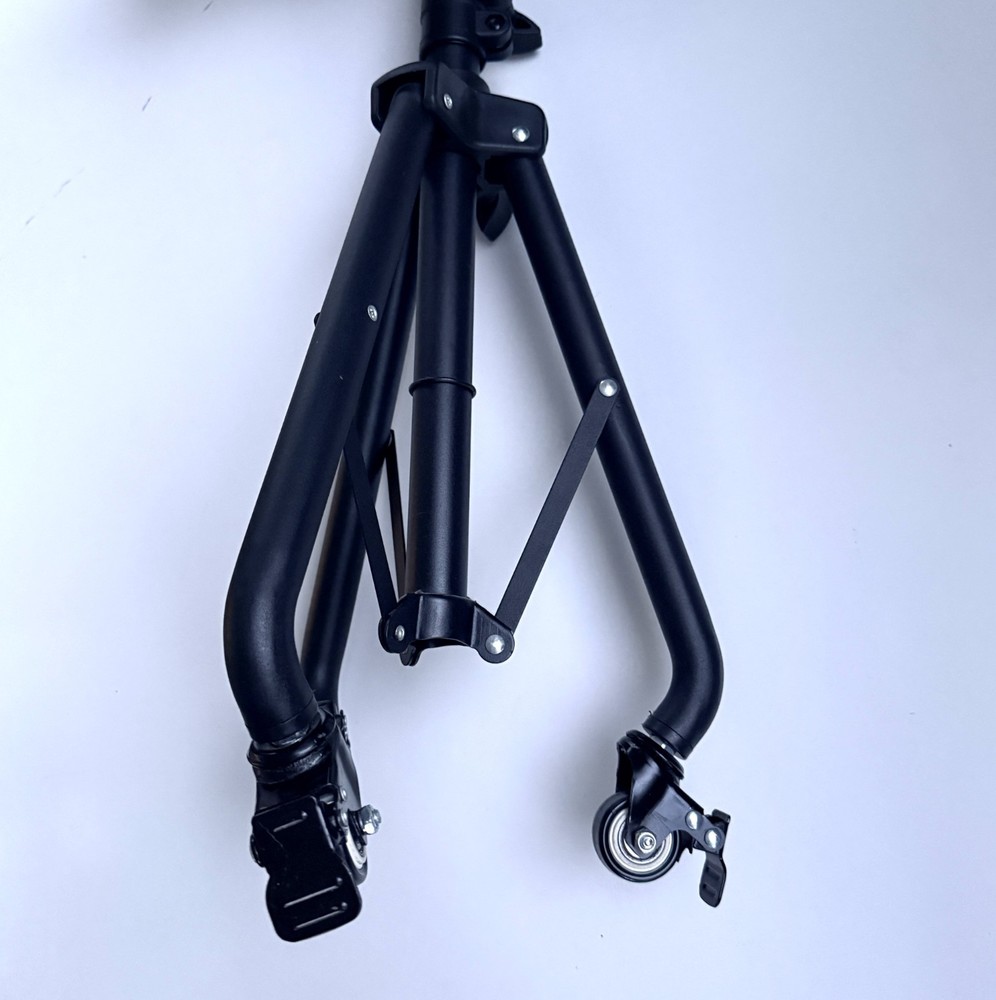 Adjustable Rolling Music Stand for iPad/Tablet - Tripod Locking Wheels