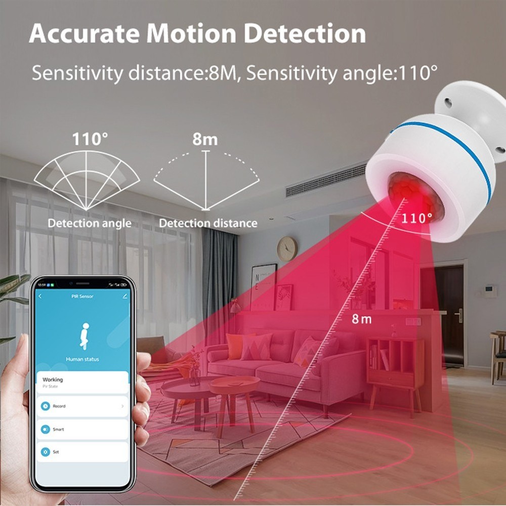 Wireless Smart Human Infrared PIR Sensor with Real time Mobile Notifications